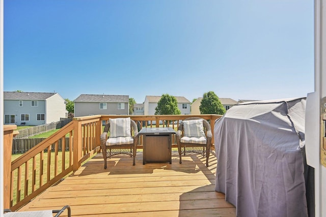 707 Brighton Dr, Pingree Grove, IL 60140 - wooden deck featuring a residential view
