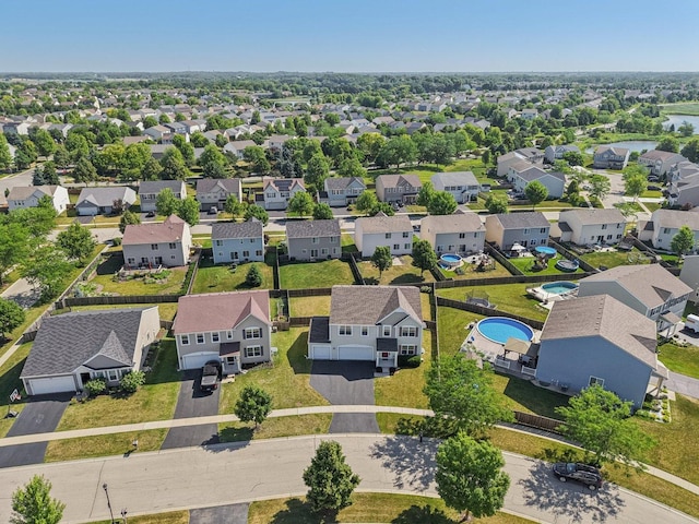 707 Brighton Dr, Pingree Grove, IL 60140 - aerial view of residential area featuring a pool