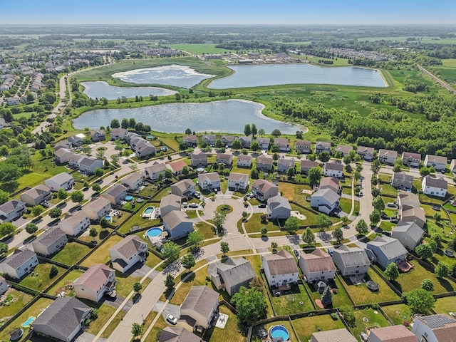 707 Brighton Dr, Pingree Grove, IL 60140 - aerial view of property's location featuring a large body of water and nearby suburban area