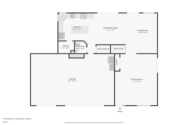 707 Brighton Dr, Pingree Grove, IL 60140 - view of property floor plan