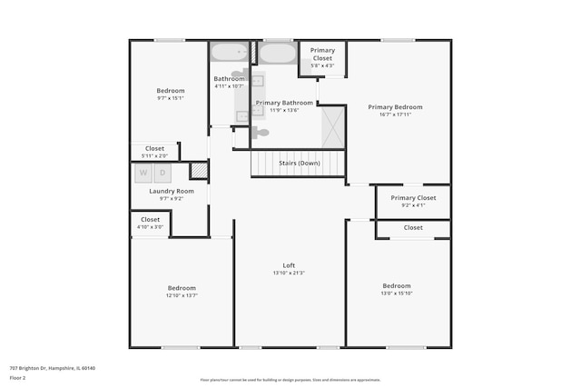 707 Brighton Dr, Pingree Grove, IL 60140 - view of room layout