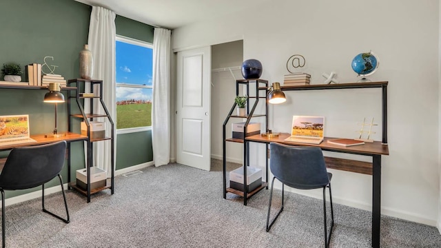 5025 Yates Dr, Mount Pleasant, WI 53403 - carpeted home office with baseboards