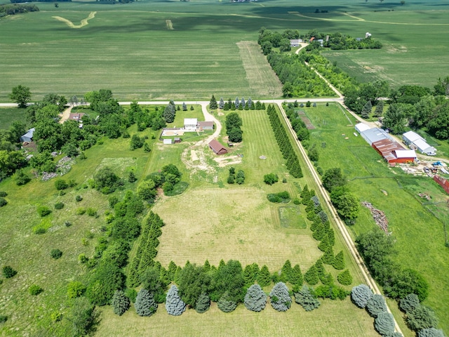 6422 Steward Rd, Rockford, IL 61101 - aerial view of property's location featuring rural landscape and large plots for crops