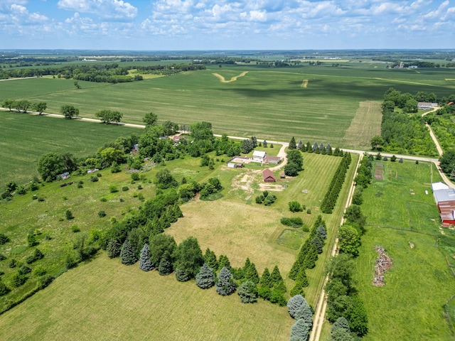 6422 Steward Rd, Rockford, IL 61101 - aerial overview of property's location featuring rural landscape and large plots for crops