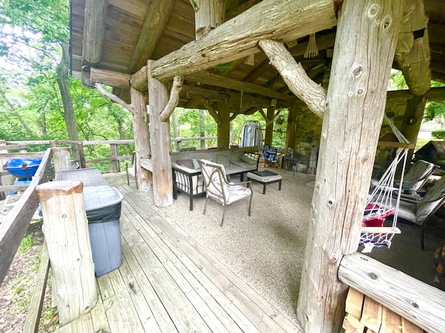 825 Swift Ave, Oglesby, IL 61348 - view of deck