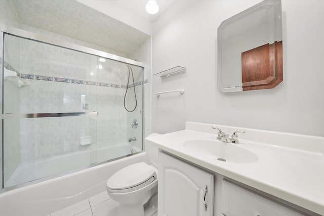 77 Lake Hinsdale Dr Unit 207, Willowbrook, IL 60527 - full bath with vanity, enclosed tub / shower combo, and tile patterned flooring