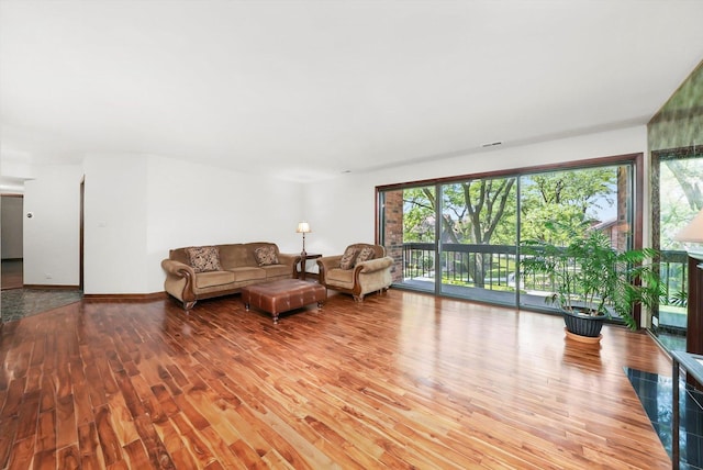 77 Lake Hinsdale Dr Unit 207, Willowbrook, IL 60527 - living room with wood finished floors and healthy amount of natural light
