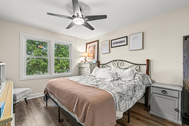 1598 Elder Dr, Aurora, IL 60506 - bedroom featuring dark wood-type flooring and a ceiling fan