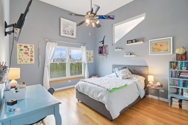 644 N Franklin Ave, Palatine, IL 60067 - bedroom featuring baseboards and wood finished floors