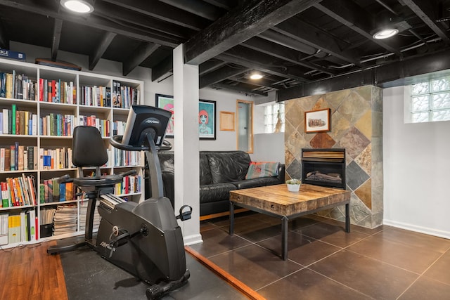 637 Highland Ave, Oak Park, IL 60304 - exercise room featuring baseboards