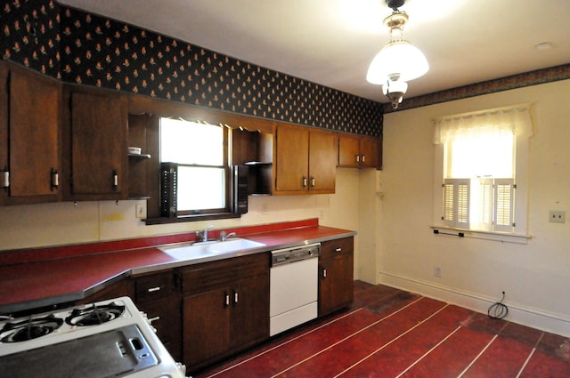 4816 Auburn St, Rockford, IL 61101 - kitchen featuring white appliances and pendant lighting