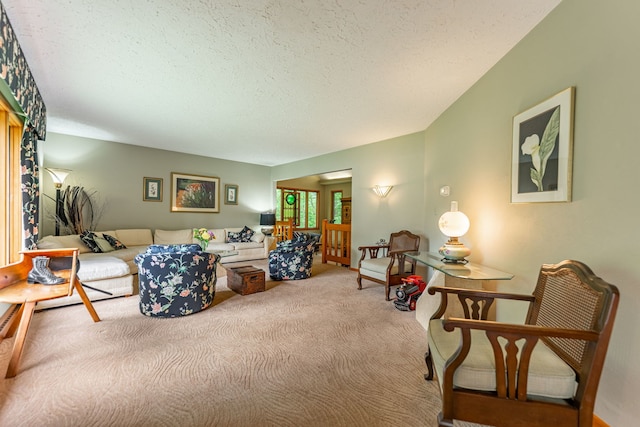 4303 Singleton Close, Rockford, IL 61114 - living room with carpet floors and a textured ceiling