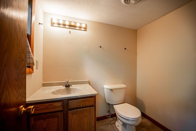4303 Singleton Close, Rockford, IL 61114 - half bath with vanity, a textured ceiling, and tile patterned floors