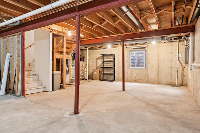 561 Ryegrass Trl, Aurora, IL 60504 - below grade area with stairway
