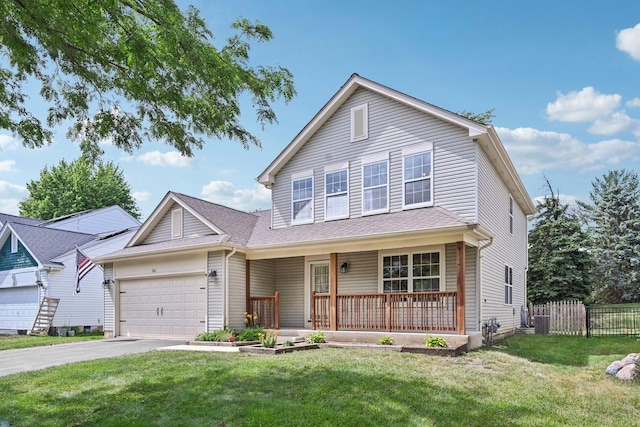 561 Ryegrass Trl, Aurora, IL 60504 - traditional-style house featuring a porch, an attached garage, and driveway