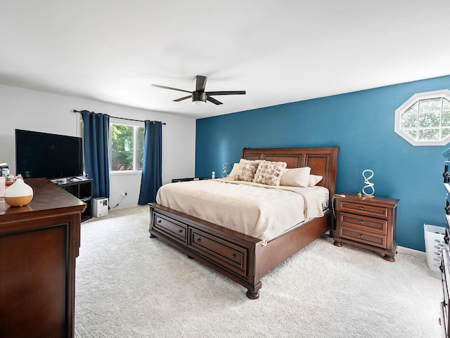 18118 Whitman Ln, Lansing, IL 60438 - bedroom featuring light carpet and ceiling fan
