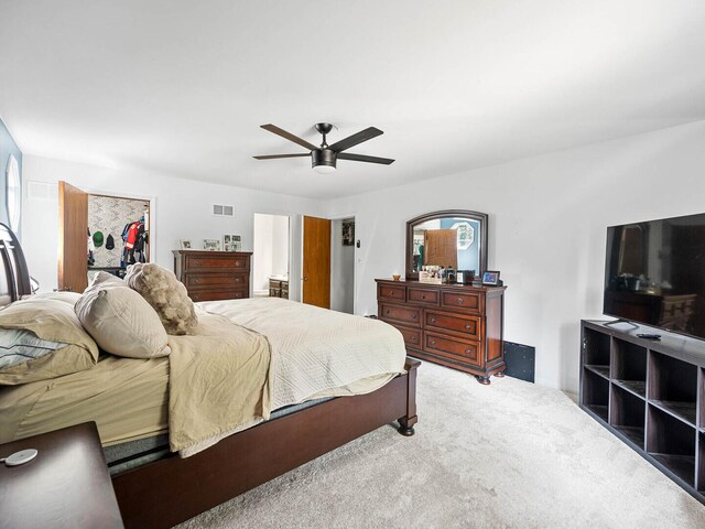 18118 Whitman Ln, Lansing, IL 60438 - bedroom with carpet floors, multiple windows, and ceiling fan