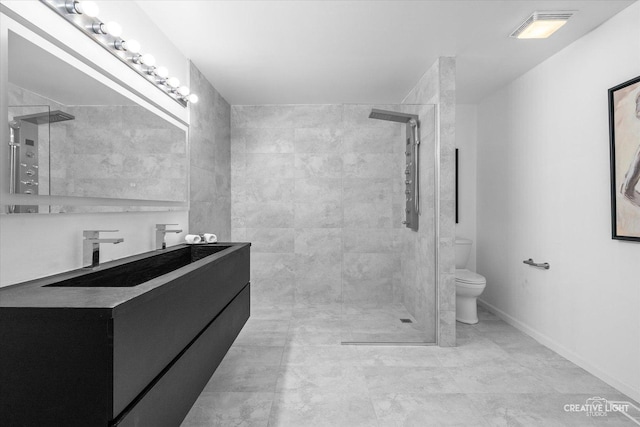 2164 Clementi Ln, Aurora, IL 60503 - bathroom featuring vanity and tiled shower