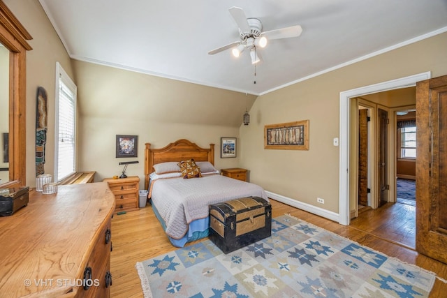 1823 N Newland Ave, Chicago, IL 60707 - bedroom with multiple windows, wood finished floors, crown molding, and ceiling fan