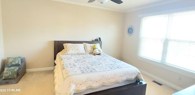 100 Hamlet Cir, Montgomery, IL 60538 - bedroom featuring crown molding, carpet flooring, and a ceiling fan