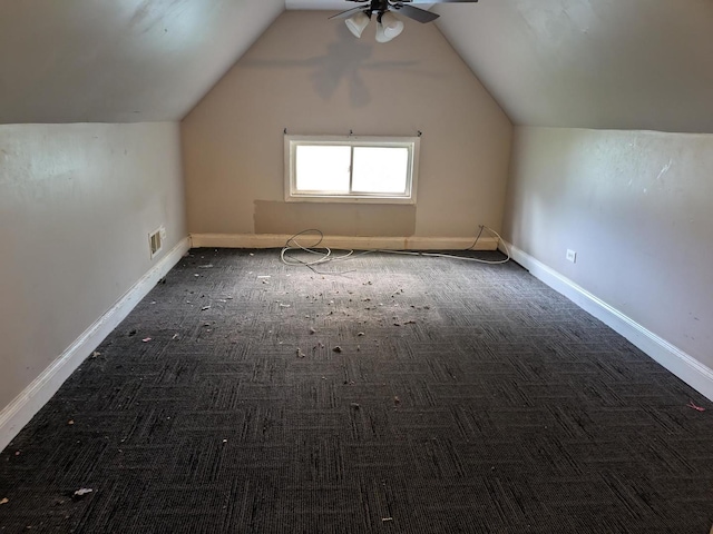 7017 S Hermitage Ave, Chicago, IL 60636 - bonus room featuring carpet, a ceiling fan, and lofted ceiling