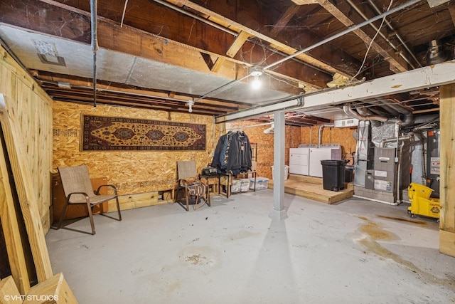 1316 Heidorn Ave, Westchester, IL 60145 - unfinished below grade area featuring washer and clothes dryer and water heater