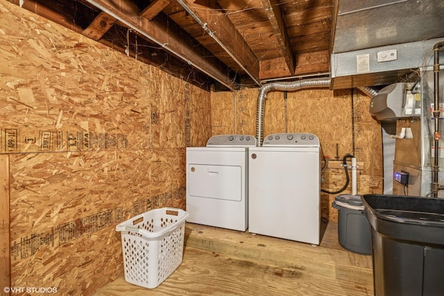 1316 Heidorn Ave, Westchester, IL 60145 - washroom featuring separate washer and dryer and wood finished floors