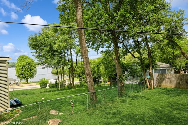 7718 Beach Rd, Wonder Lake, IL 60097 - view of yard with a water view