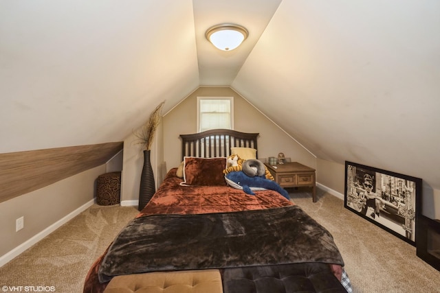 7718 Beach Rd, Wonder Lake, IL 60097 - bedroom featuring carpet and vaulted ceiling