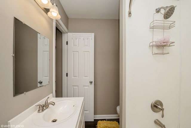7718 Beach Rd, Wonder Lake, IL 60097 - bathroom with toilet and vanity