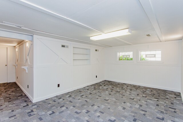 6444 N Oketo Ave, Chicago, IL 60631 - basement featuring carpet and built in shelves