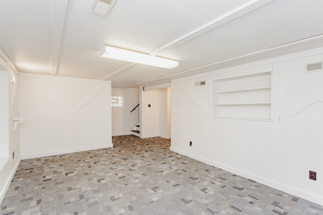 6444 N Oketo Ave, Chicago, IL 60631 - basement with stairs and built in shelves