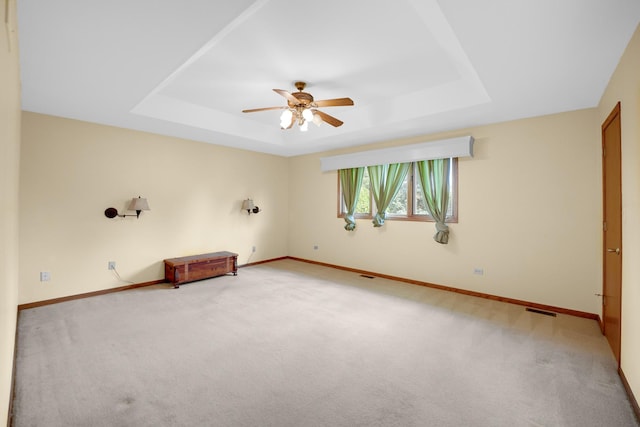 1860 Harvard Ln, New Lenox, IL 60451 - unfurnished room with a raised ceiling, ceiling fan, and carpet floors