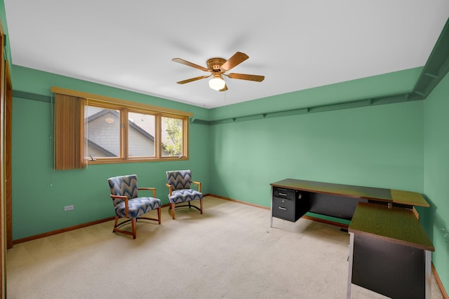 1860 Harvard Ln, New Lenox, IL 60451 - carpeted office with a ceiling fan and baseboards