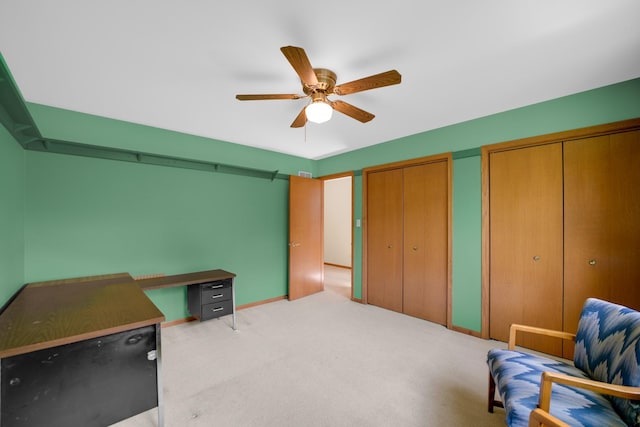 1860 Harvard Ln, New Lenox, IL 60451 - home office with a ceiling fan and light colored carpet