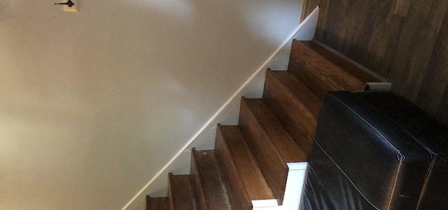 6430 S Lorel Ave, Chicago, IL 60638 - stairs featuring wood walls