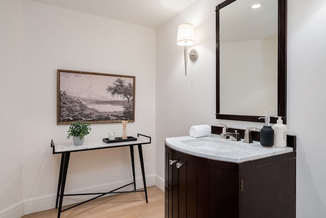 950 N Michigan Ave Unit 4502, Chicago, IL 60611 - bathroom with vanity and wood finished floors