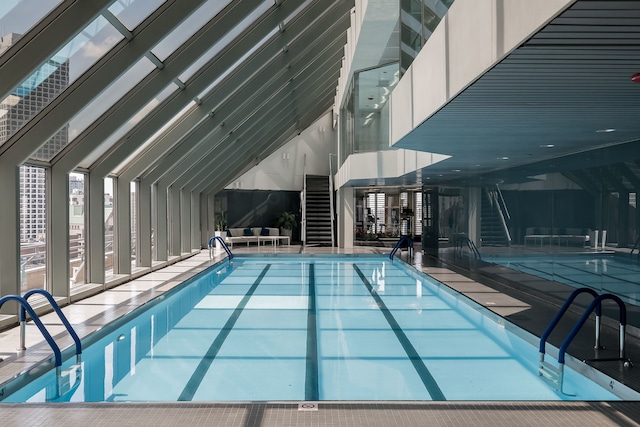 950 N Michigan Ave Unit 4502, Chicago, IL 60611 - indoor pool with a patio and stairs