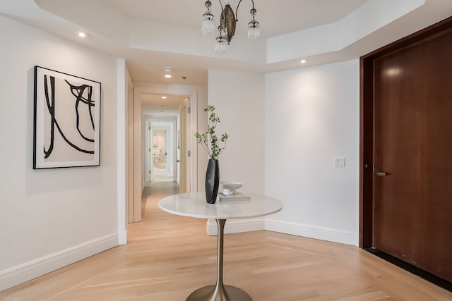950 N Michigan Ave Unit 4502, Chicago, IL 60611 - hallway featuring recessed lighting and light wood finished floors