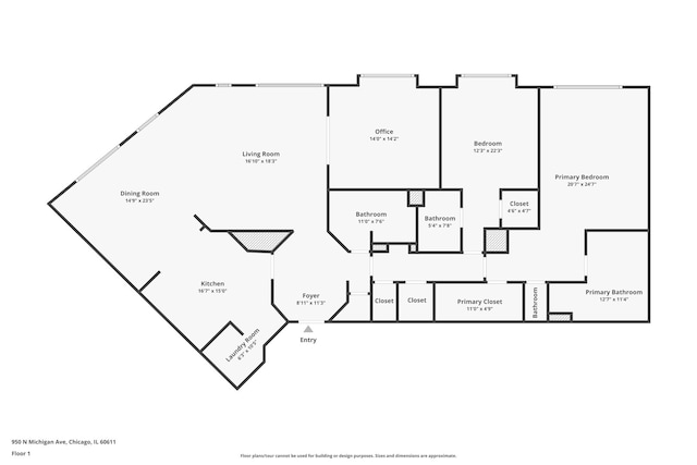 950 N Michigan Ave Unit 4502, Chicago, IL 60611 - view of property floor plan