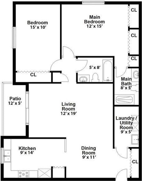 10278 SW Hwy Unit 1D, Chicago Ridge, IL 60415 - view of floor plan / room layout