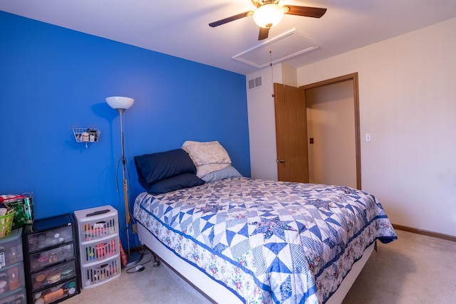 465 Sandhurst Ln, South Elgin, IL 60177 - carpeted bedroom featuring attic access and a ceiling fan