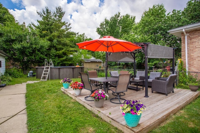 8322 Laporte Ave, Burbank, IL 60459 - wooden deck with outdoor dining space