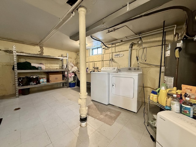 6349 N Olcott Ave, Chicago, IL 60631 - below grade area featuring washing machine and dryer and gas water heater
