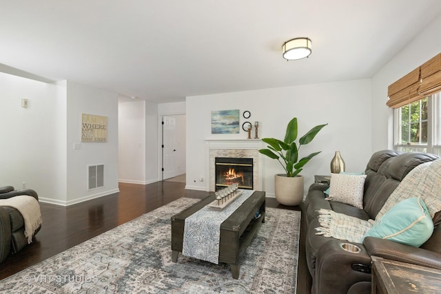 29583 N Birch Ave, Lake Bluff, IL 60044 - living room featuring wood finished floors and a glass covered fireplace