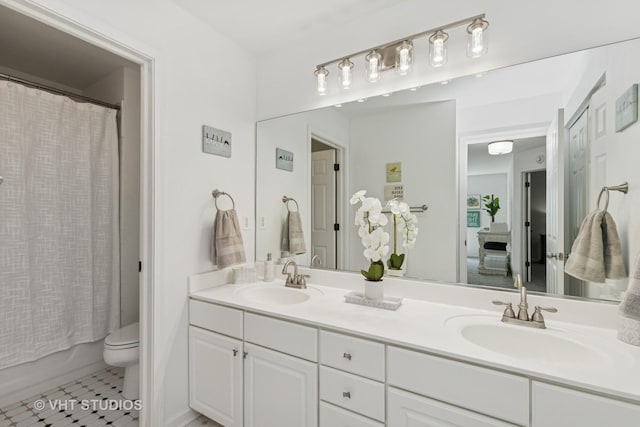 29583 N Birch Ave, Lake Bluff, IL 60044 - bathroom featuring double vanity and tile patterned floors