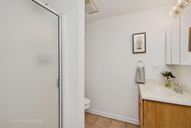 29583 N Birch Ave, Lake Bluff, IL 60044 - full bath featuring vanity, a stall shower, and tile patterned floors