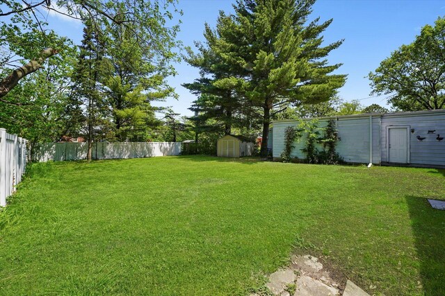 255 Irving Blvd, Chicago Heights, IL 60411 - fenced backyard with a storage unit