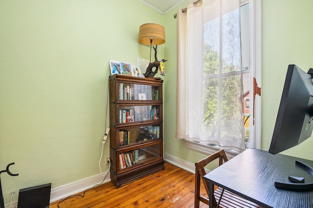 1624 N Oakley Ave, Chicago, IL 60647 - home office with ornamental molding, plenty of natural light, and wood-type flooring