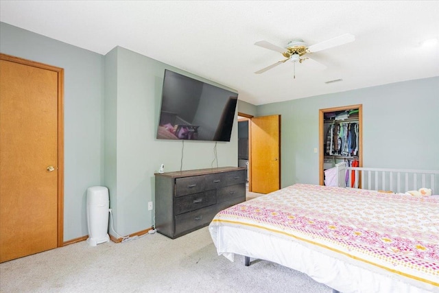 1311 Bancroft Dr, Bloomington, IL 61704 - carpeted bedroom with a ceiling fan and baseboards